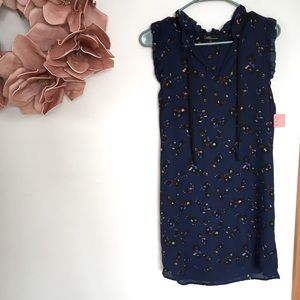 💋 Dalia Collection Navy Floral Shift Dress